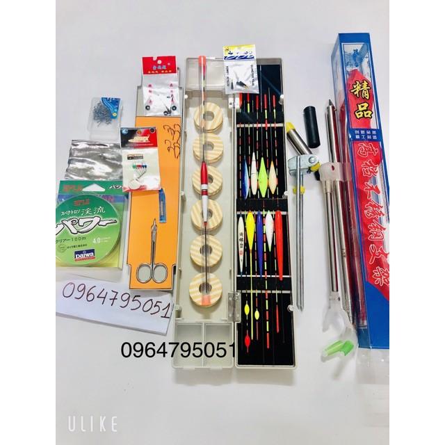 Bộ phao câu cá câu đơn câu đài và chống cần và phụ kiện docaucagiangnam