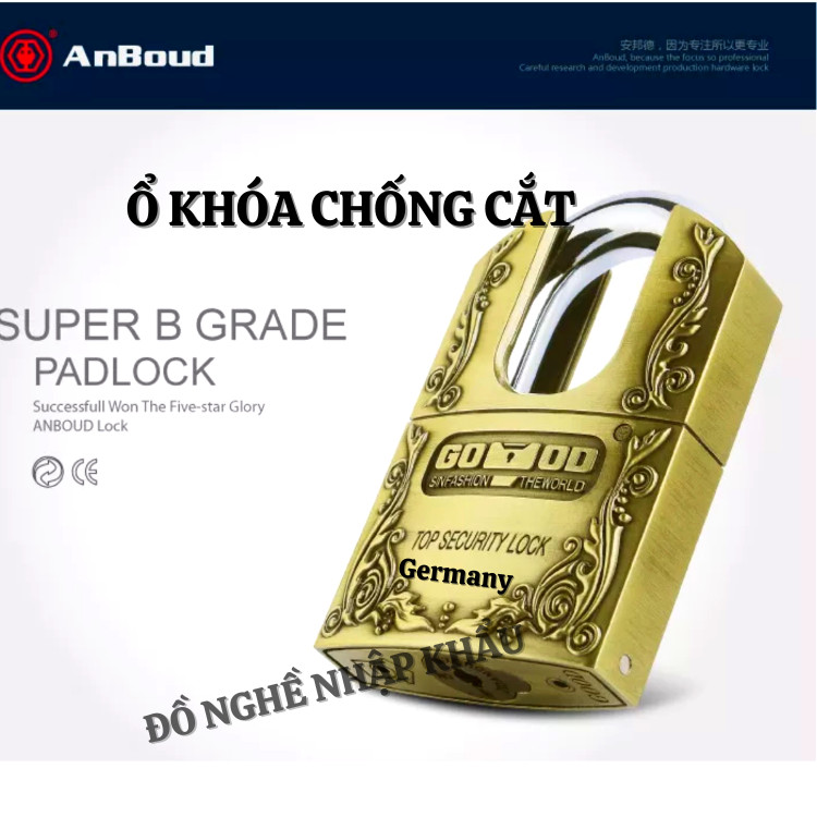 Ổ khóa chống trộm hàng cao cấp Liên Bang Đức-Chất Liệu Hợp Kim Gang Nguyên Khối