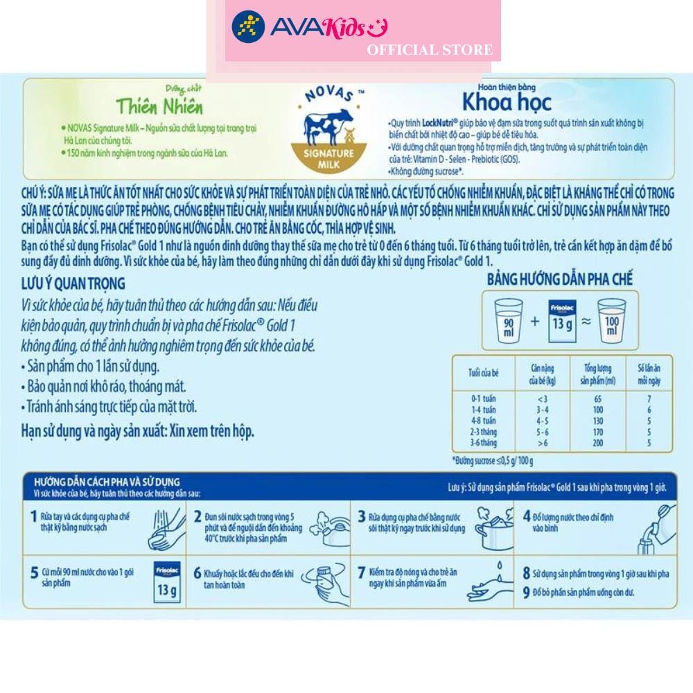 Sữa bột dạng gói Friso Gold số 1 hương vani 104g (0 - 6 tháng)