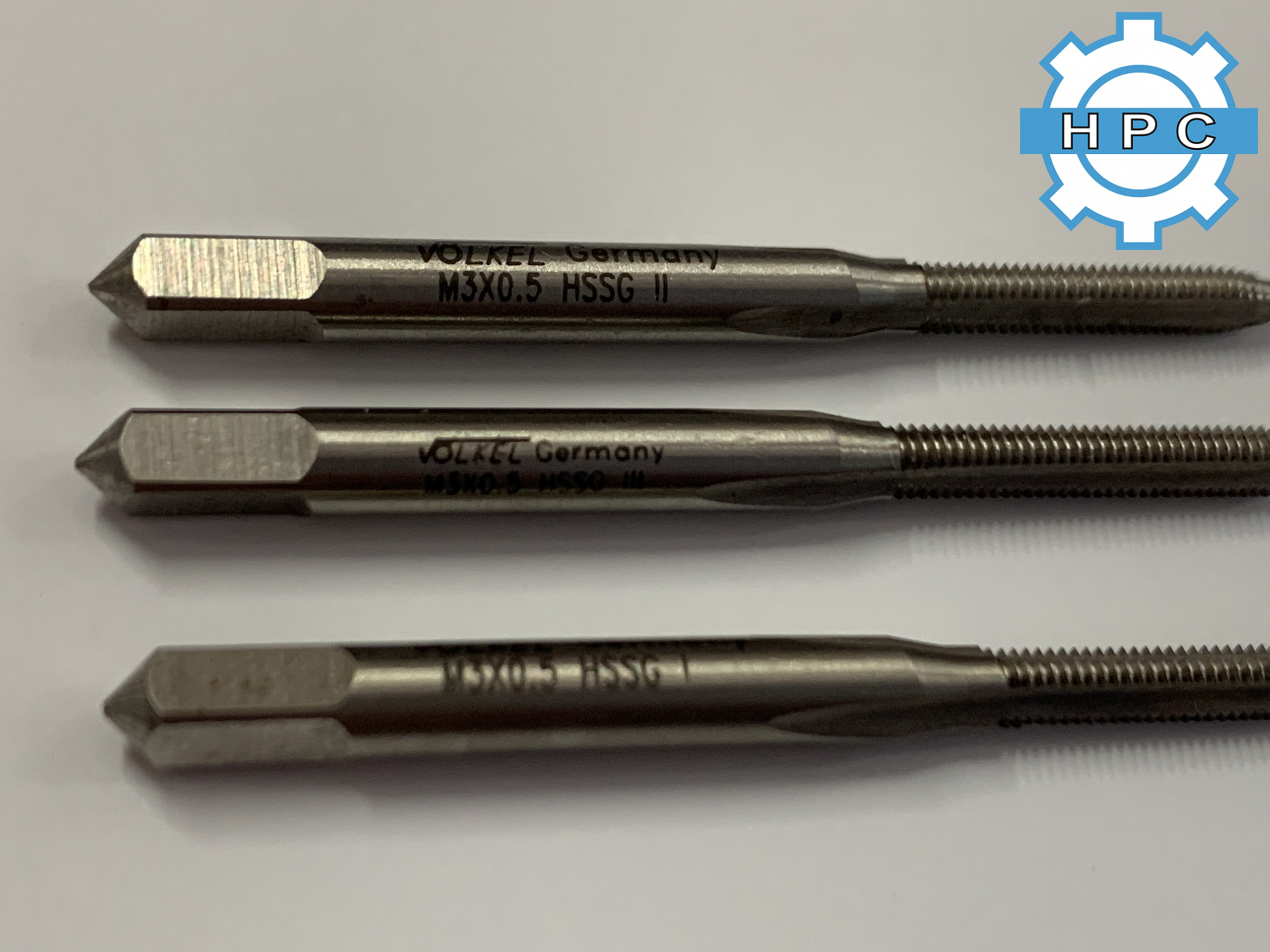 Bộ 3 mũi taro tay Volkel M 3 - M 12 loại thẳng