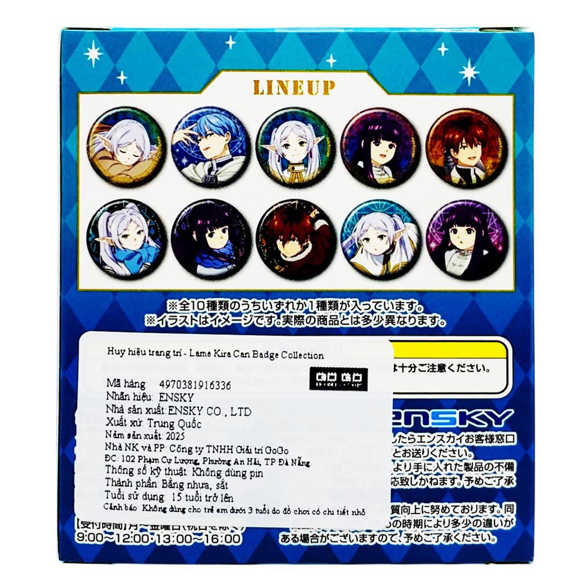 Huy Hiệu Trang Trí - Glittery Can Badge Collection - Ensky (Mẫu Sản Phẩm Bên Trong Là Ngẫu Nhiên)