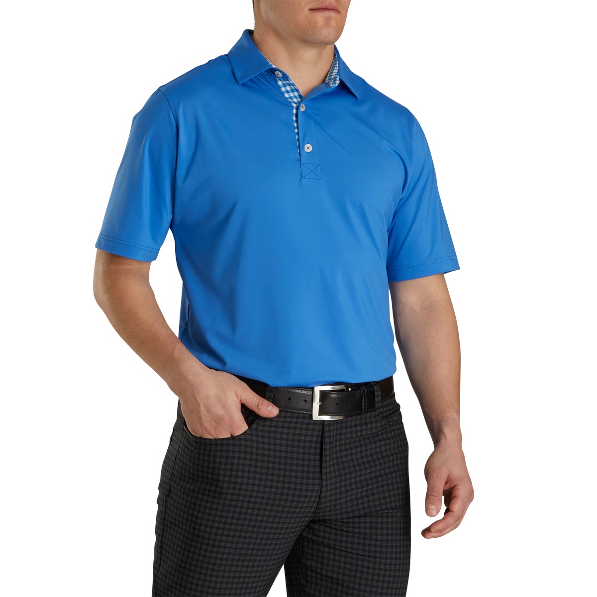 Áo Polo Golf Nam FJ Solid Lisle Gingham Trim-86420