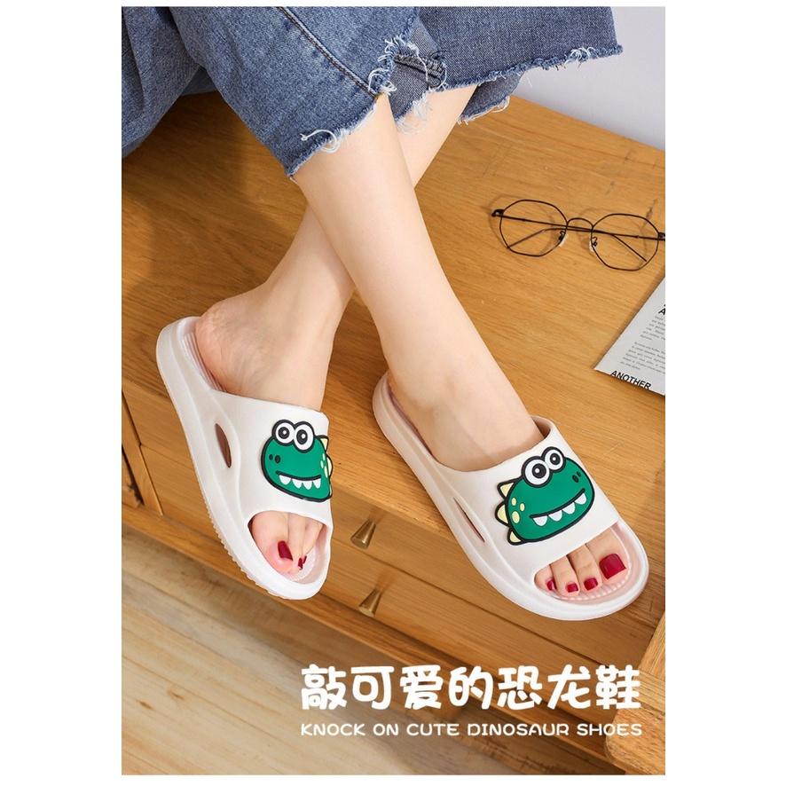 Dép nữ đi trong nhà Siêu NHẸ, ÊM ÁI DINO MẶT XANH siêu cute
