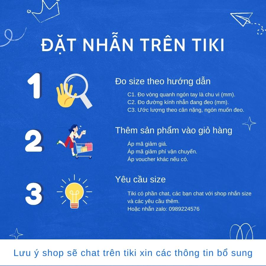 Nhẫn Nam Bạc - Hột Đá 5mm Nam Tính - BẠC HIỂU MINH NA584