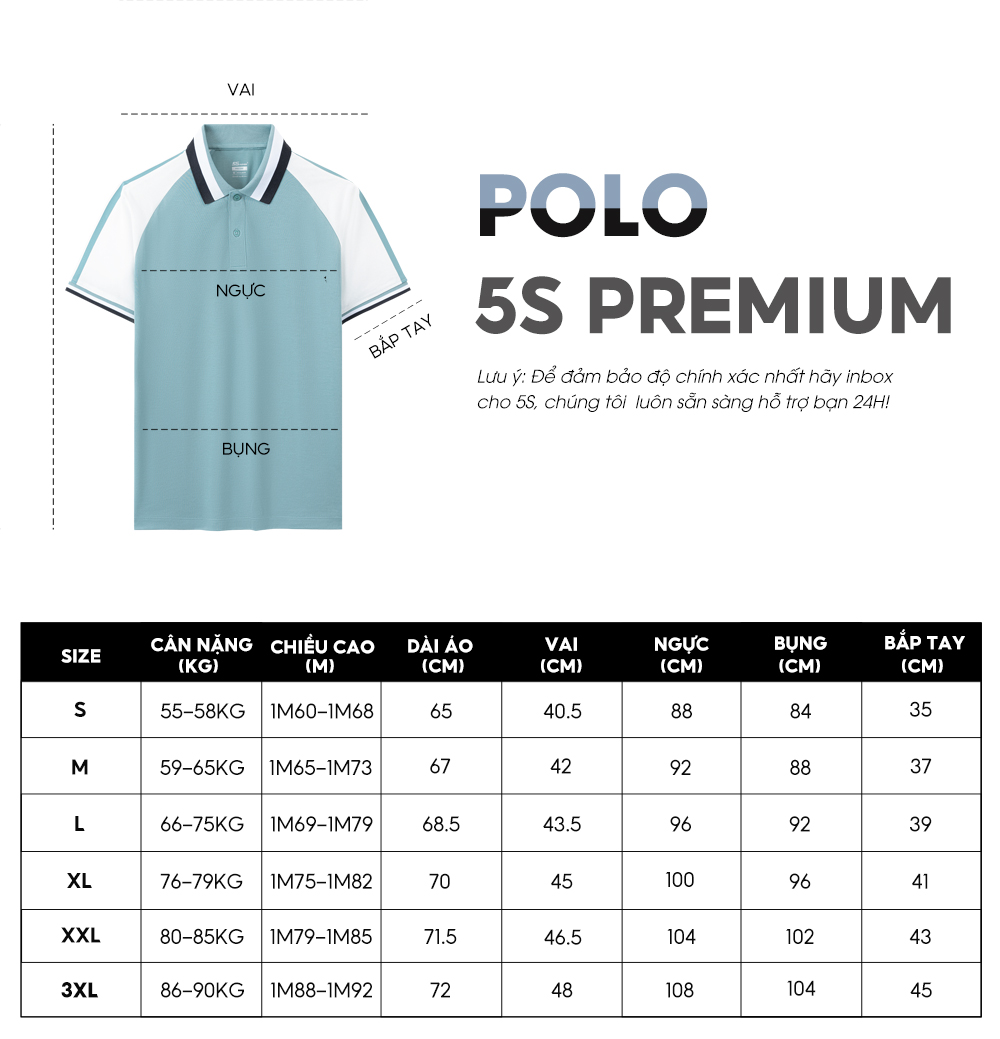 Áo Polo Nam 5S FASHION Tay Raglan Can Phối Màu Nổi Bật, Chất Viscose Kết Hợp Cotton Mềm, Mát, Thấm Hút Tốt (APC23093)