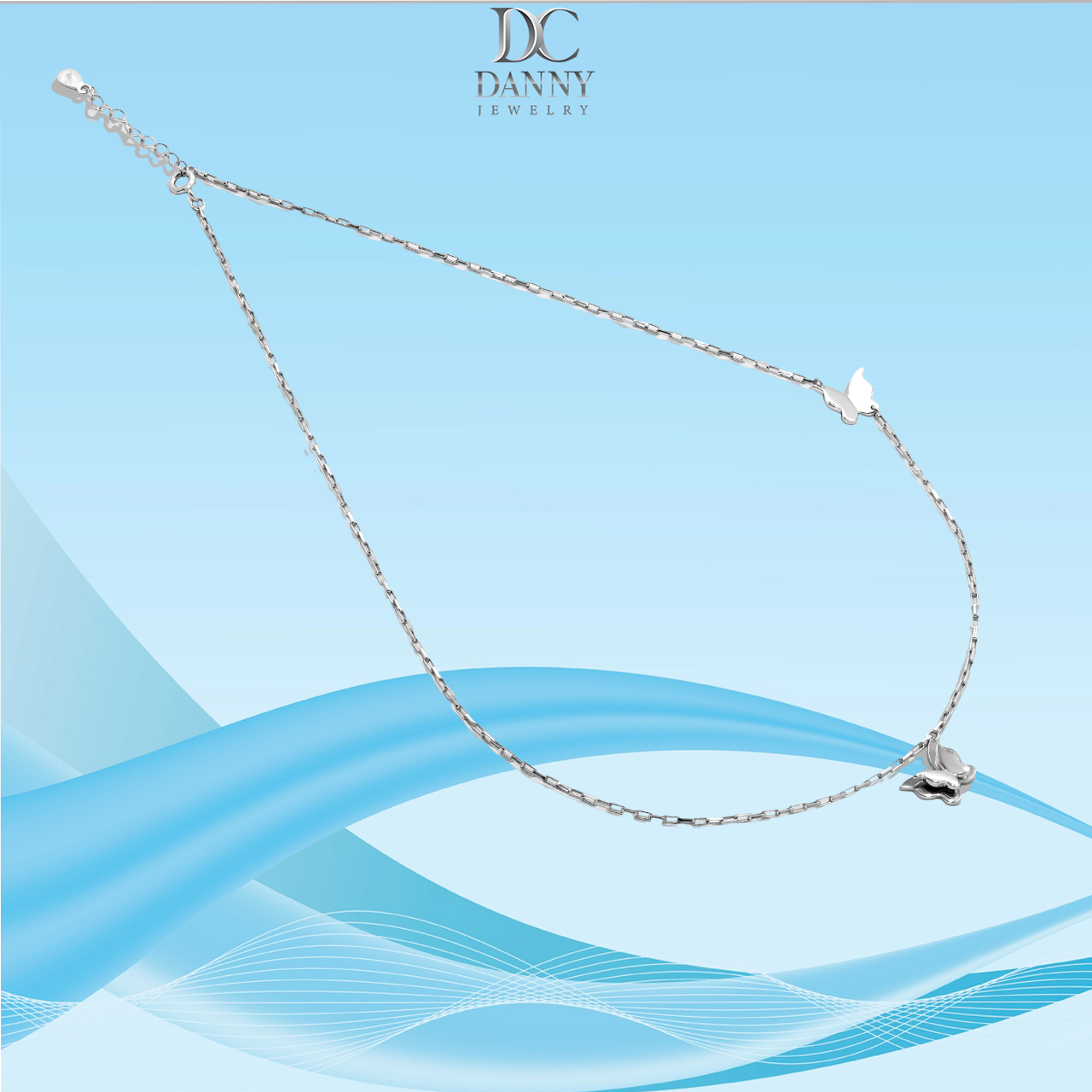 Dây Chuyền Có Mặt Danny Jewelry Bạc 925 Xi Rhodium Hình Bướm DM051