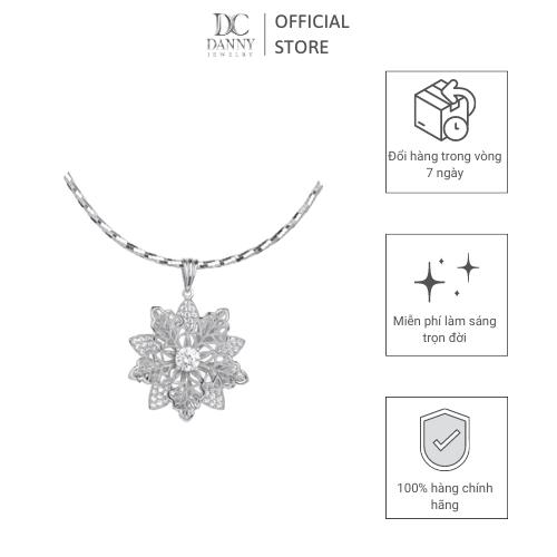 Mặt Dây Chuyền Nữ Bạc 925 Danny Jewelry Xi Bạch Kim DI4GZ016