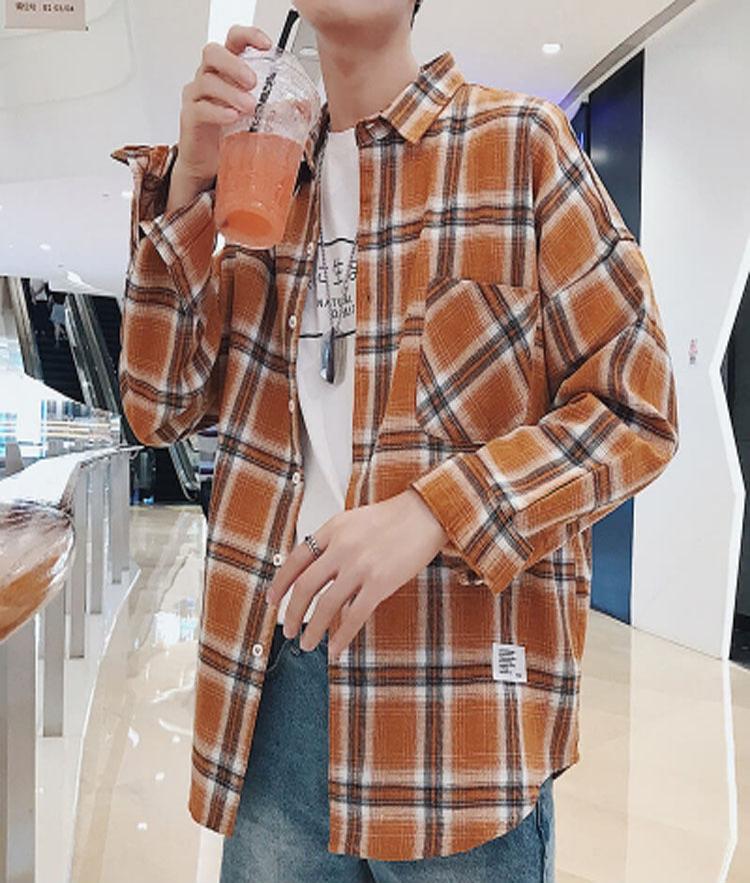 Áo sơ mi/Áo kẻ caro, dài tay, thời trang, kiểu dáng rộng rãi, phong cách học sinh TA156