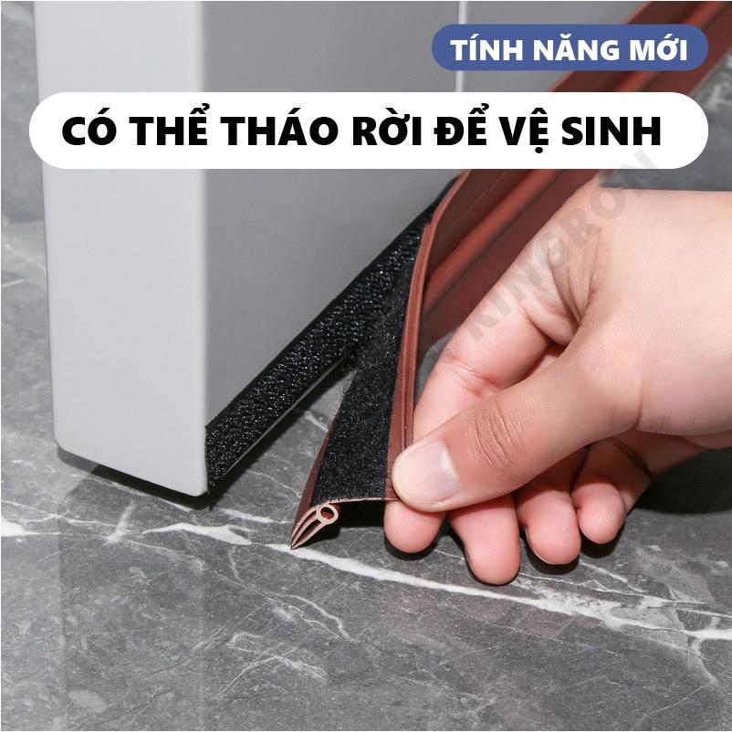 Miếng ron tháo dời dán chân cửa chống côn trùng Thanh dán chặn khe hở, cách âm đa năng KINGRON