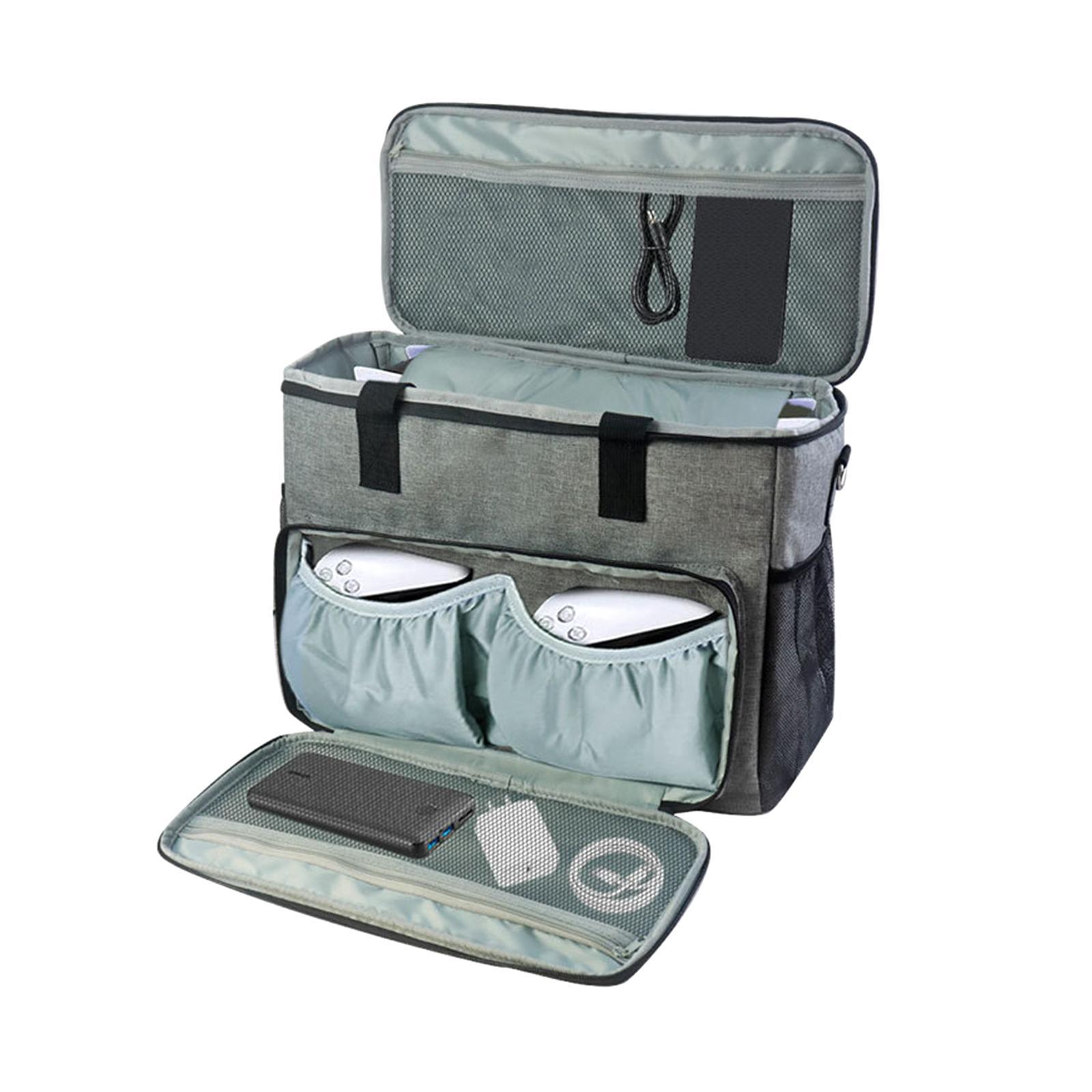 Game Consoles Carrying Case, Shockproof Travel Bag Protector, Protective Travel Storage Bag for Accessories Controllers Headset