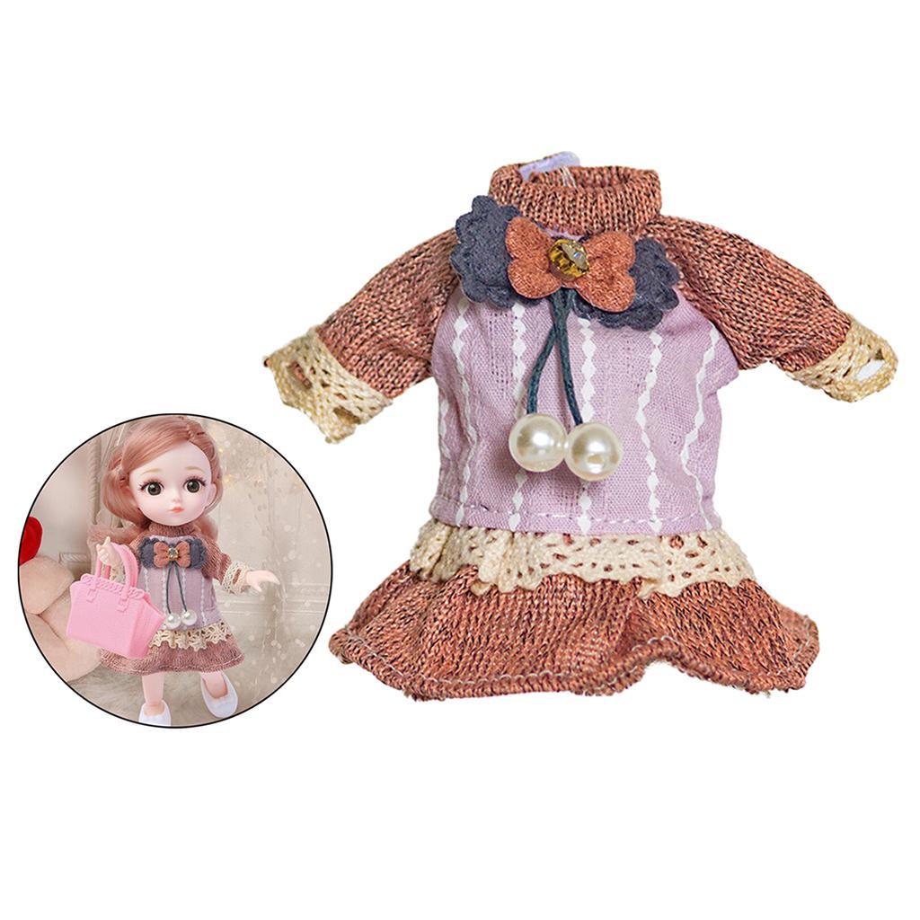 16cm Doll Dress Clothes for 1/12 BJD Doll Kids Toys Type A