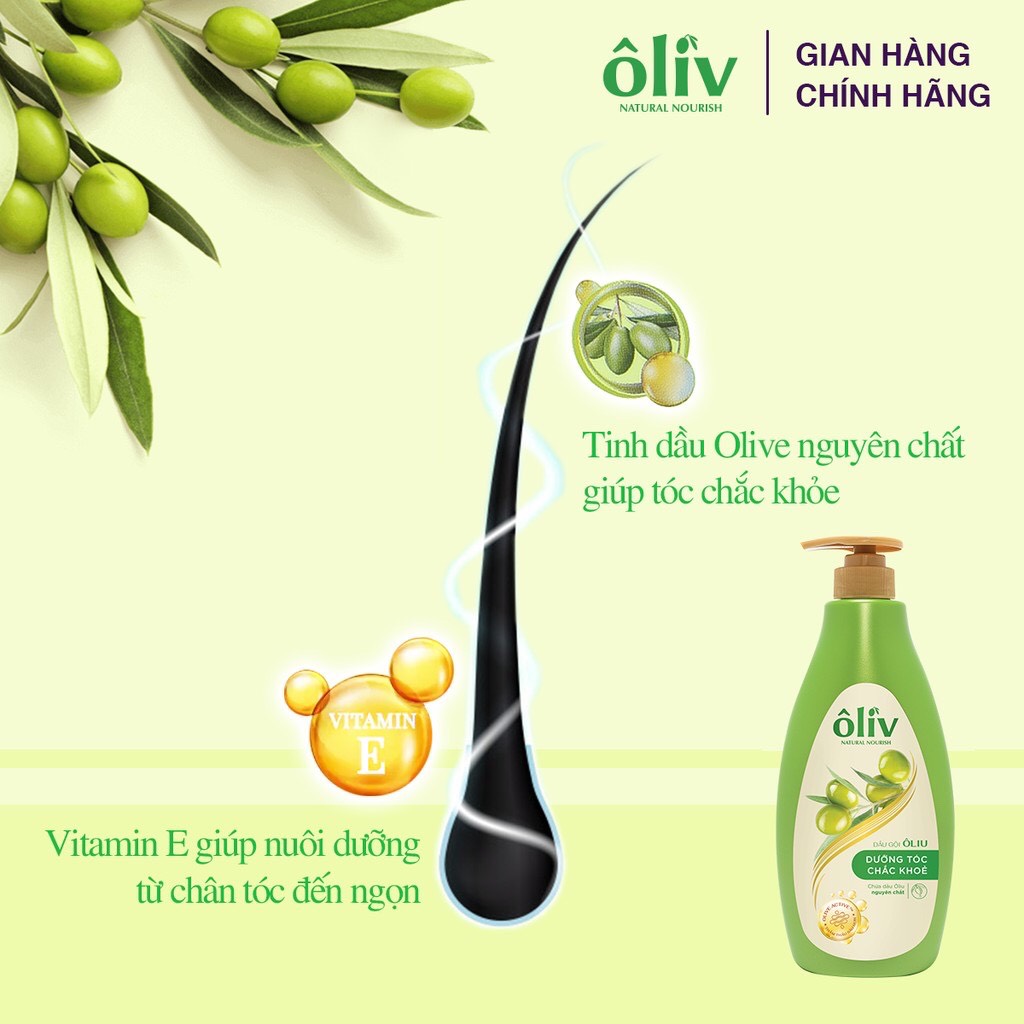 Dầu Gội Ôliv Purite De Prôvence Nuôi Dưỡng Tóc 650ml/chai