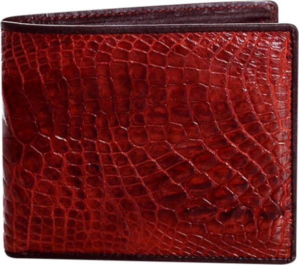 Ví Nam Da Cá Sấu Huy Hoàng HT2220 (12.5 x 10 cm) - Nâu Đất