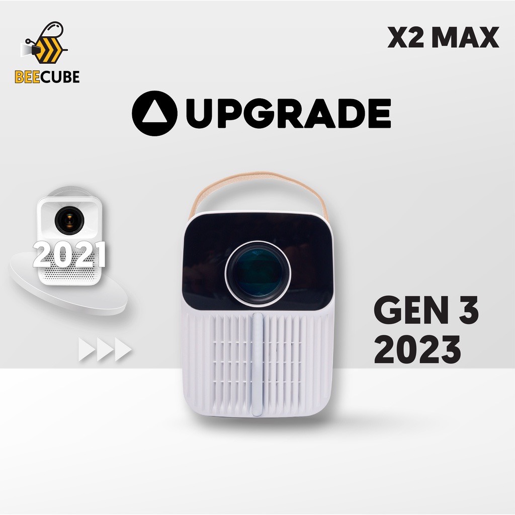 (Giá Hủy Diệt) Máy Chiếu Mini BEECUBE X2 MAX GEN 3 Hệ Điều Hành Android Kết nối Điện thoại Full HD 1080 - Hàng Chính Hãng