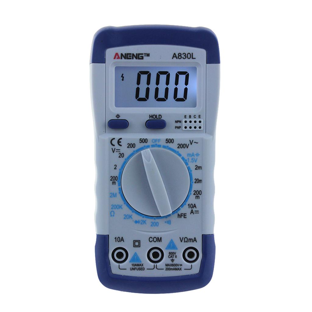Digital Multimeter Voltmeter Ammeter Ohmmeter AC DC Tester Meter Handheld