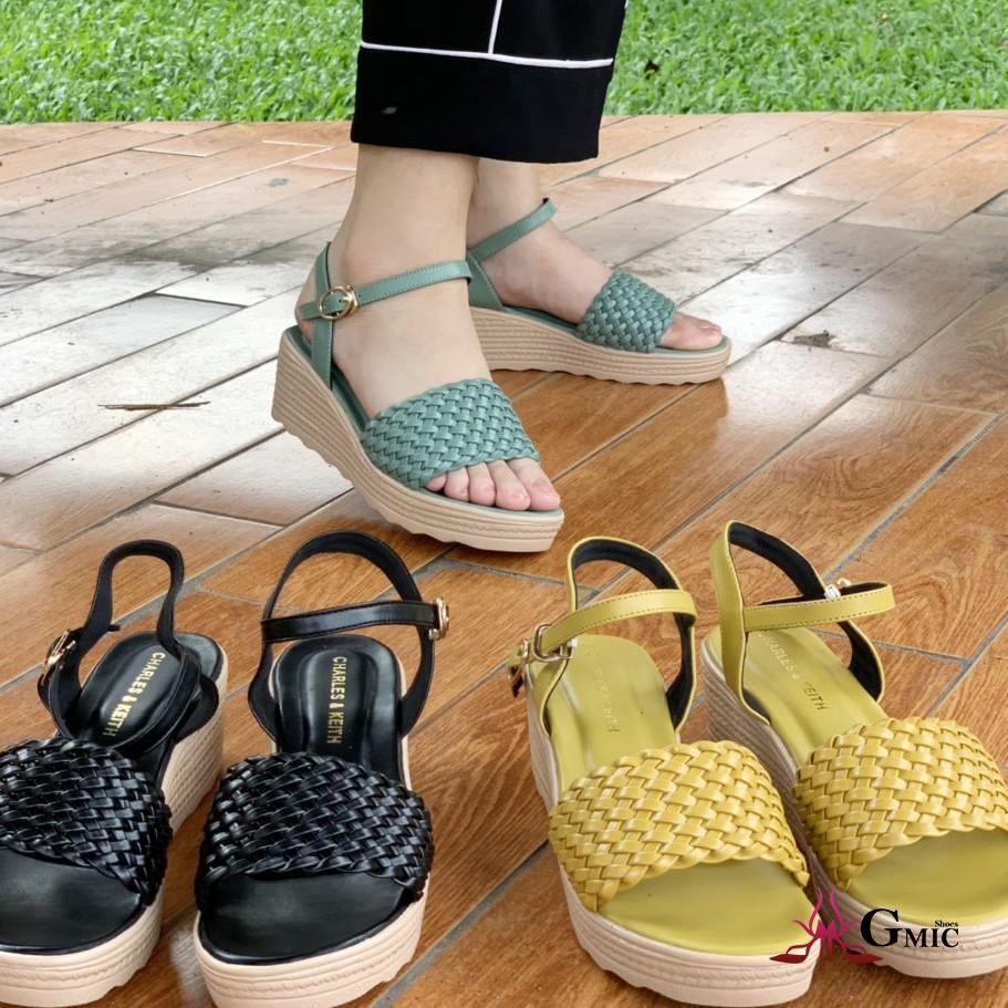 Sandal Đế Xuồng Nữ Quai Ngang Đan Bính Êm Chân | Giày Đế Xuồng GMIC