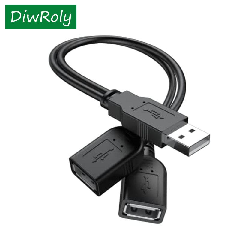 USB 2.0 Splitter Y Cáp 1 nam đến 2 Nữ bộ chuyển đổi bộ chuyển đổi dây phụ nữ