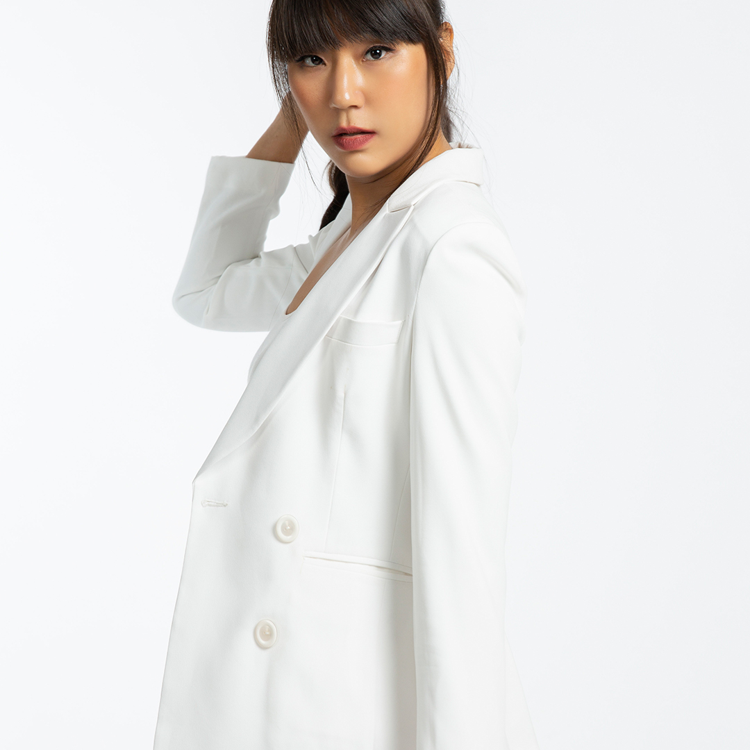 Áo Khoác Blazer Áo Vest Nữ Cao Cấp Thời trang thiết kế Hity TOP111 Xếp Ly