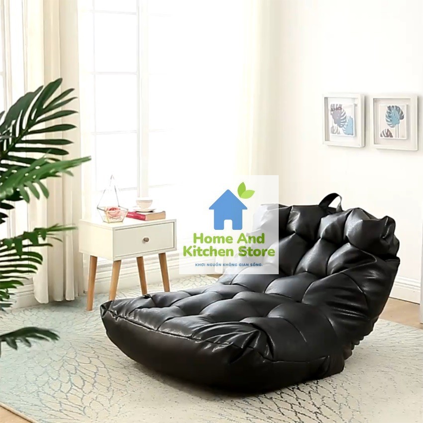 Ghế sofa đơn BĂC ÂU bọc da kích thước 100x70x20cm đệm hạt xốp SIÊU ĐÀN HỒI - ghế lười bằng da - ghế thư giãn ngồi bệt cao cấp, ghế ngồi đọc sách, thư giãn, nghỉ ngơi, ghế decor phòng khách, phòng ngủ, ghế sofa đơn ngồi bệt