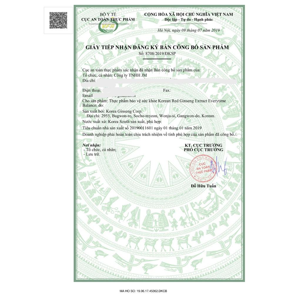Tinh Chất Hồng Sâm Pha Sẵn EveryTime Balance KGC Cheong Kwan Jang