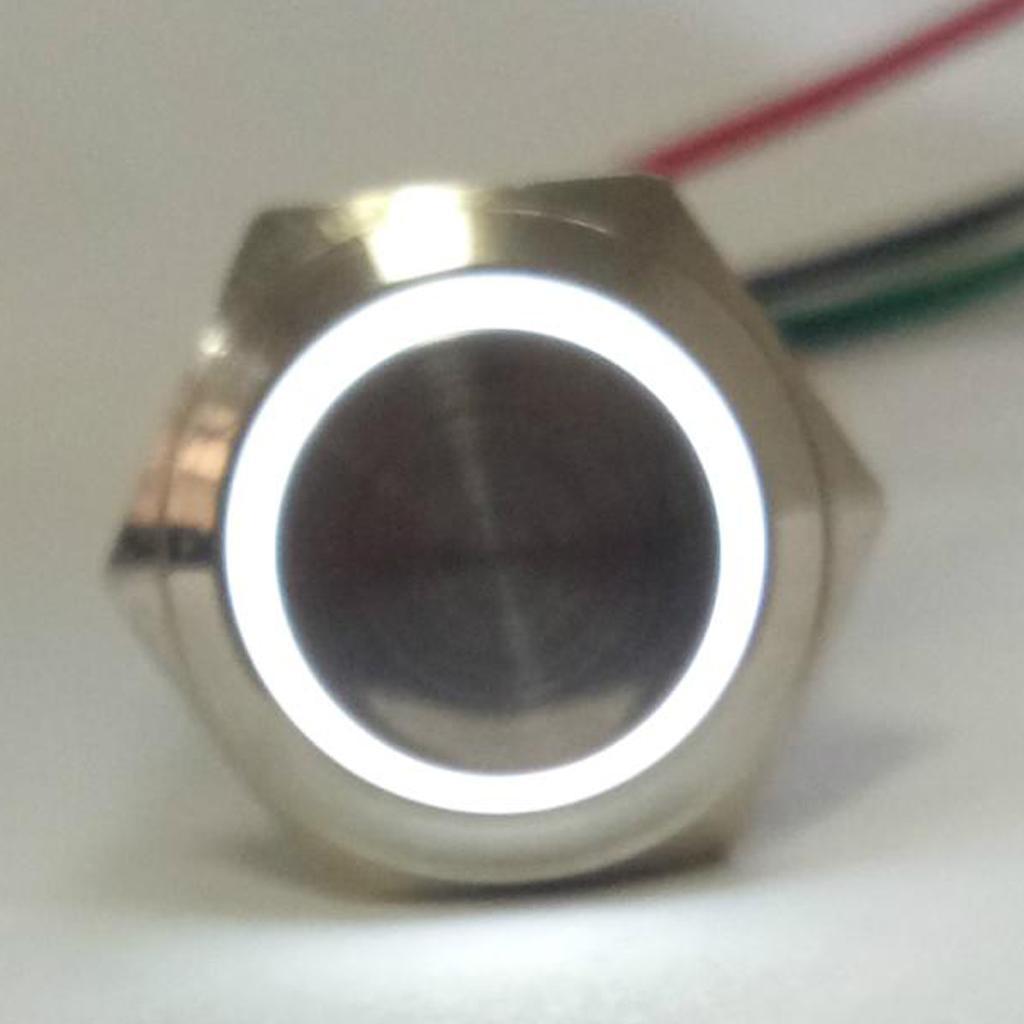 16mm 3-6V 5A Metal Car Push Button Switch With LED Self-Locking