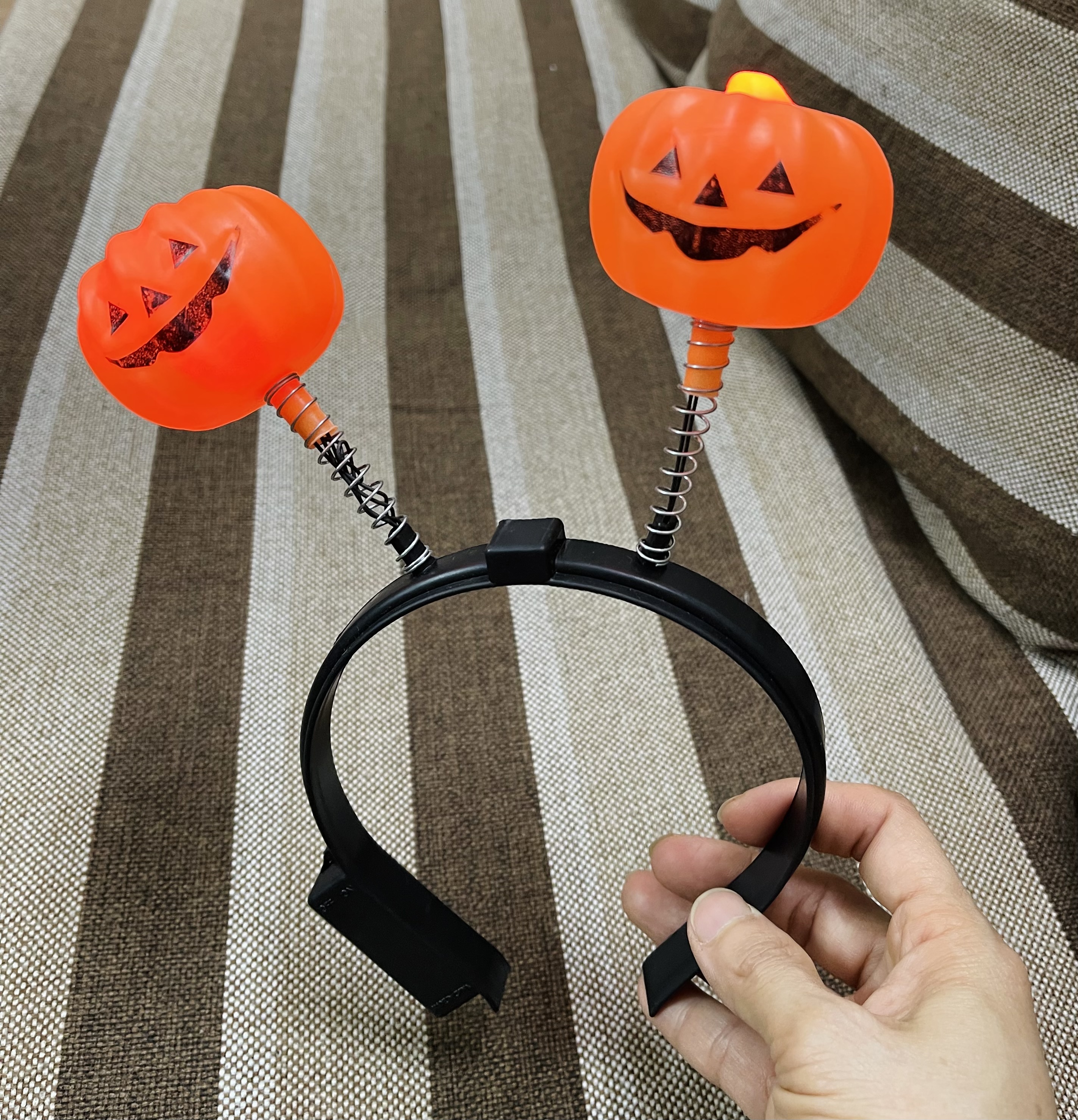 Bờm đèn bí ngô hoá trang halloween/ bờm tóc chơi halloween