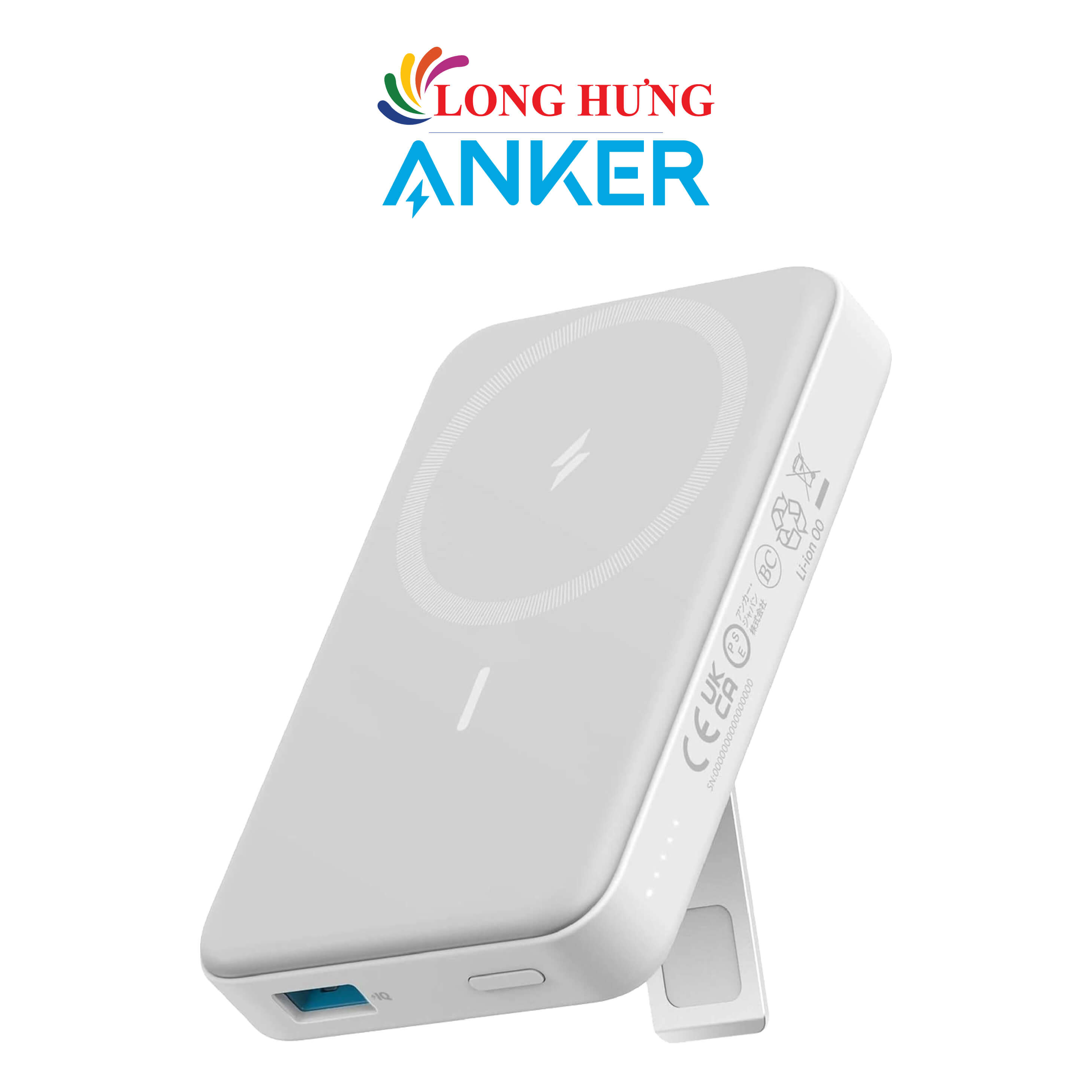 Sạc dự phòng có chân đế từ tính không dây Anker 633 MagGO 10000mAh A1641 - Hàng chính hãng