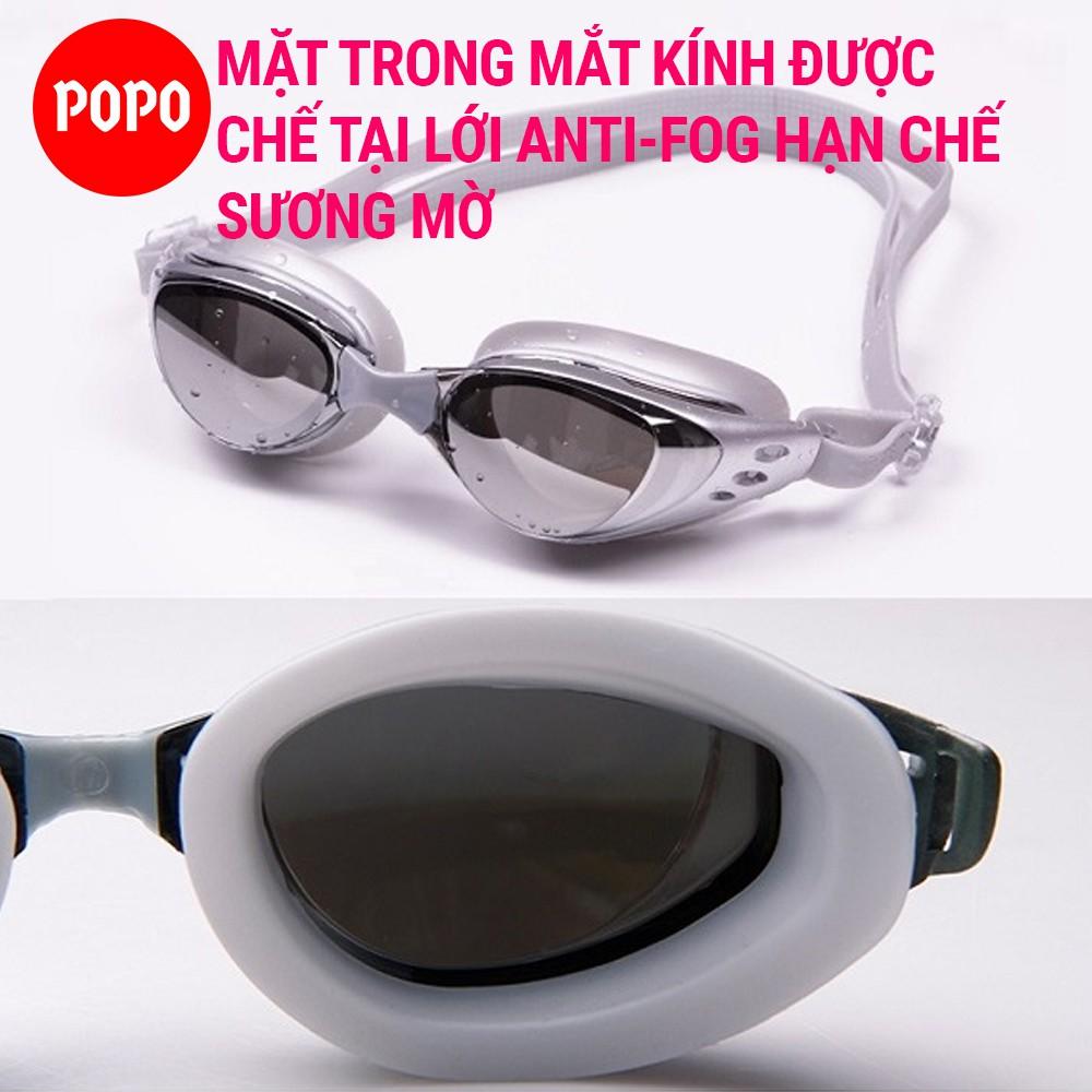 Kính bơi cận thị có độ từ 1,0 đến 8.0 cản UV POPO sử dụng cho người lớn nam nữ trẻ em, cho bé từ 8 tuổi