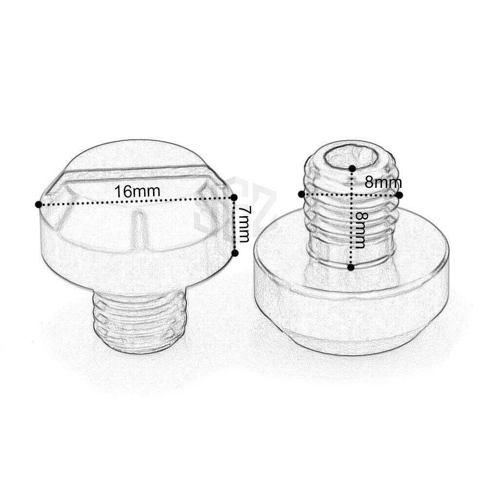 Cặp ốc vít vặn gương chiếu hậu xe mô M8X1.25 8mm tiện lợi