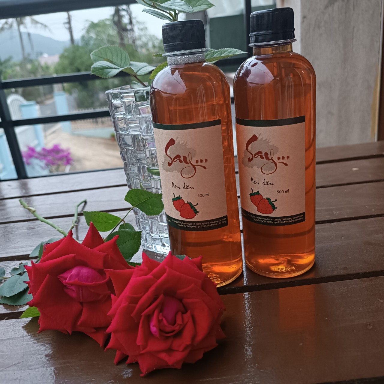 Men Dâu Tây Đà Lạt Tự Nhiên 500ml