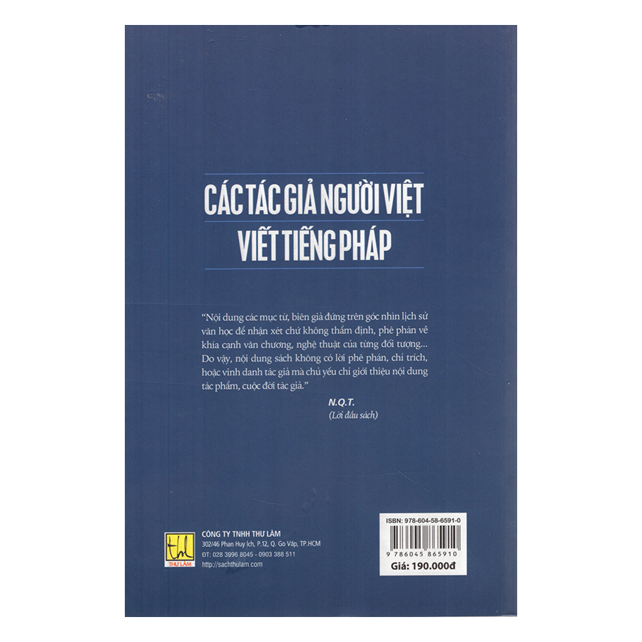 Các Tác Giả Người Việt Viết Tiếng Pháp