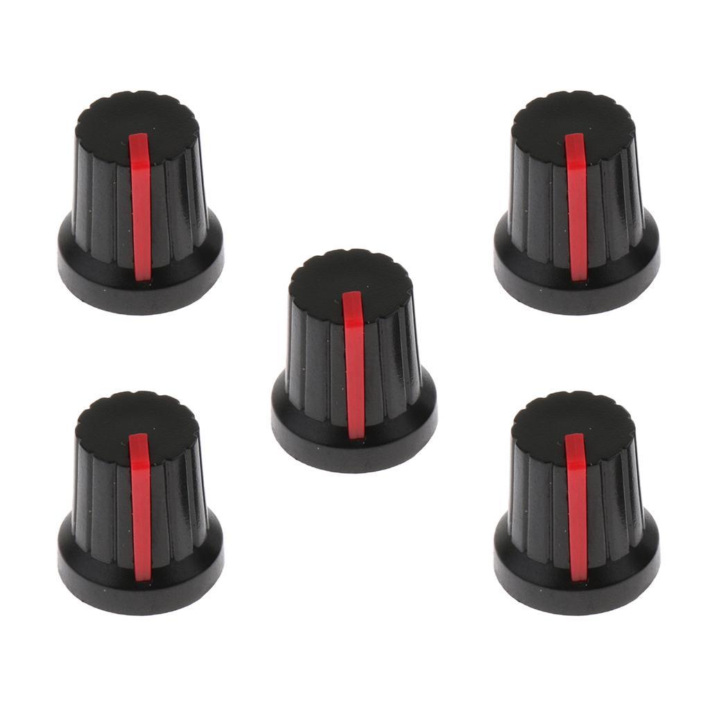 5pcs   Guitar Effect Pedal Knob Amp  Control Knobs black