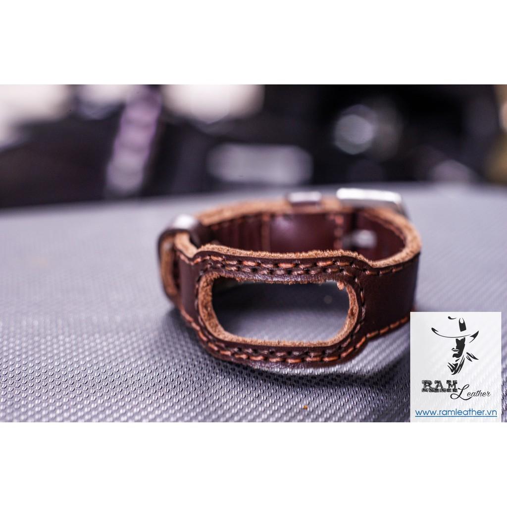 DÂY DA BÒ NÂU ĐẬM DÀNH CHO MIBAND - CHÍNH HÃNG RAM LEATHER .