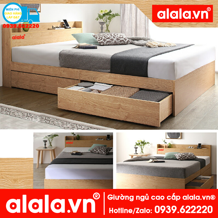Giường ngủ ALALA cao cấp 1m2 x 2m - Thương hiệu alala.vn - ALALA35