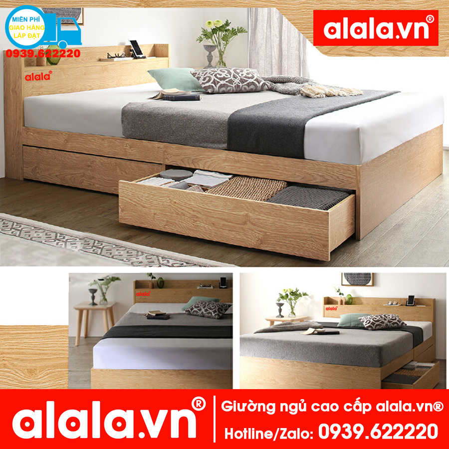 Giường ngủ ALALA cao cấp 1m6 x 2m - Thương hiệu alala.vn - ALALA35