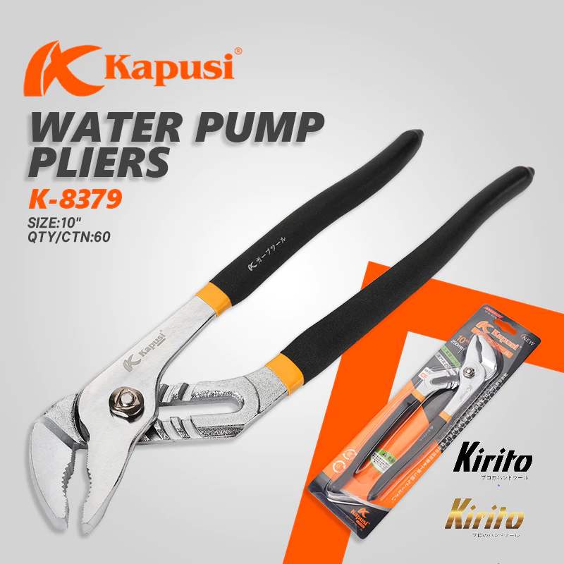 Kìm mỏ quạ cao cấp Kapusi kích cỡ 10 - 12 inch chất liệu thép CR-V, kìm mỏ quạ vặn đai ốc đa năng