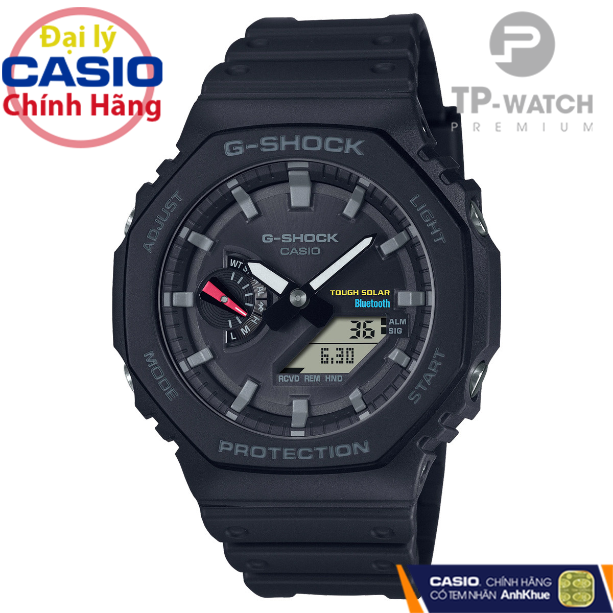 Đồng Hồ Nam Dây Nhựa Casio G-Shock GA-B2100-1ADR Chính Hãng - Pin Năng Lượng Mặt Trời - GA-B2100-1A Bluetooth