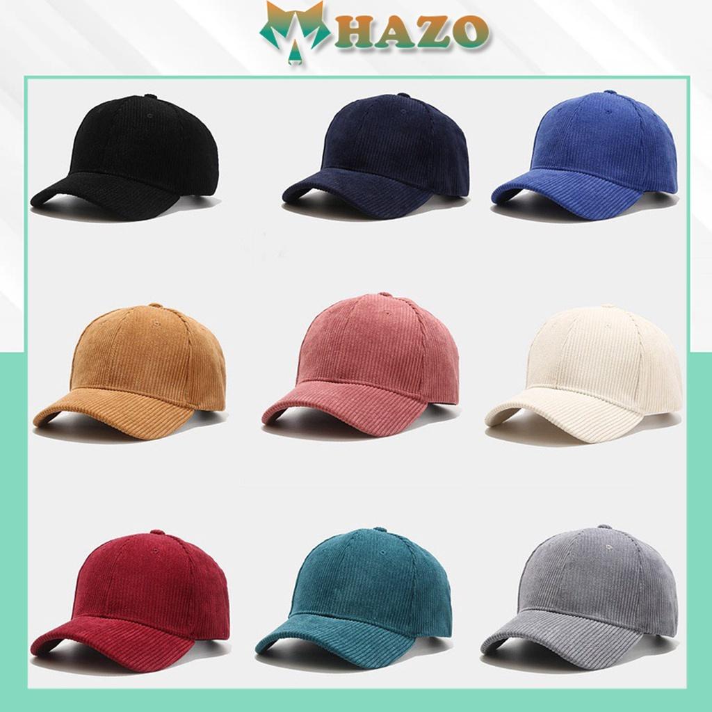 Mũ lưỡi trai Nón kết Nhung cao cấp trơn Fashion 396 phong cách Ulzzang form unisex nam nữ