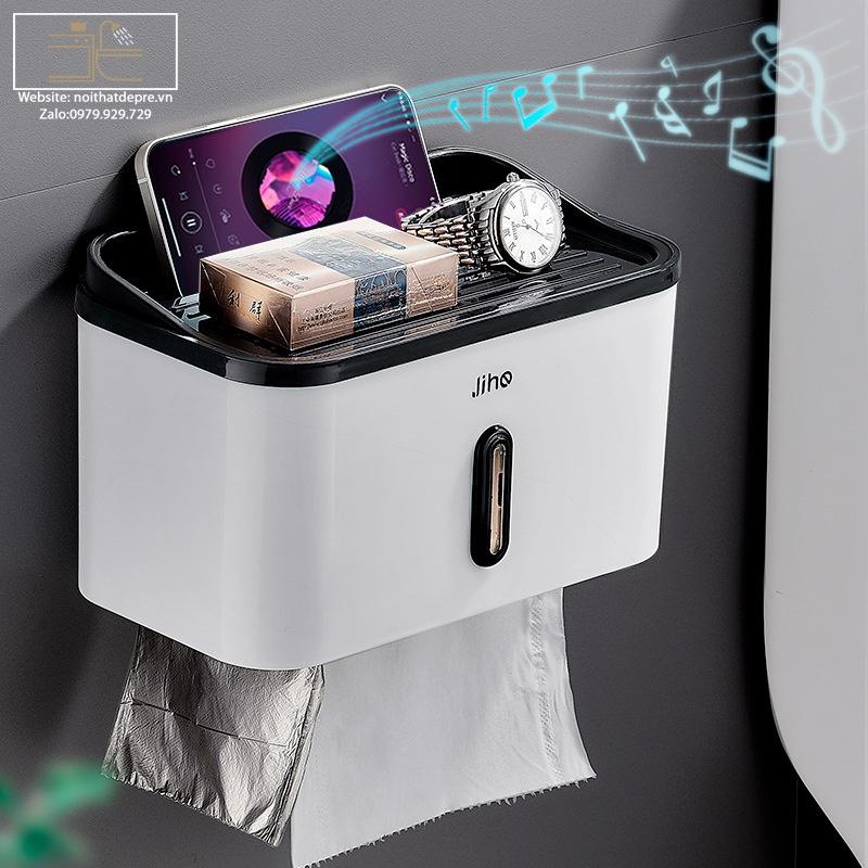 Hộp đựng giấy vệ sinh có giá để đồ - Nội thất phòng tắm đẹp rẻ tiện lợi thông minh