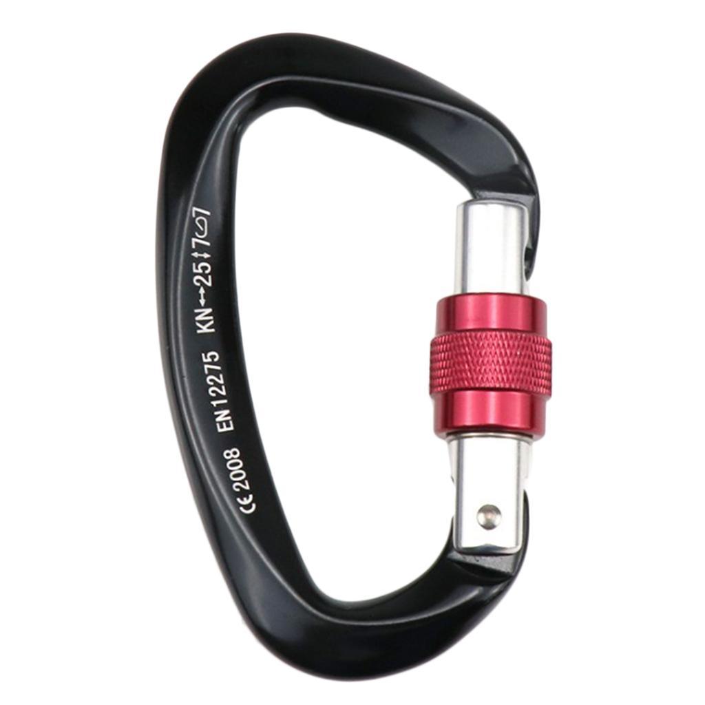 Aviation Aluminum Hammock Safety Carabiner D Type Keychain Buckle