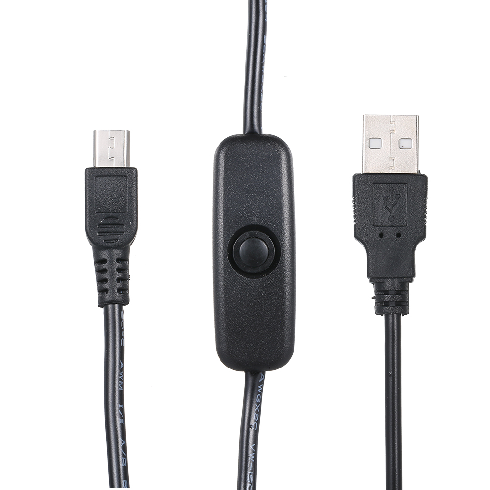 Cáp Sạc Cấp Nguồn Micro USB Cho Raspberry Pi Với Công Tắc Bật / Tắt 1 Mét