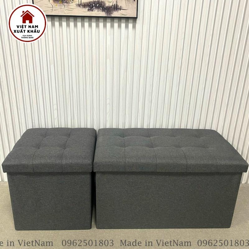 Ghế Dài Sofa Kiêm Hộp Đựng Đồ [2 in 1] Chất Vải Oxford 600D Cao Cấp Size Lớn XL 70x39xcao40cm