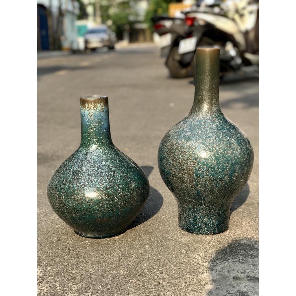 BÌNH HOA GỐM SỨ XUẤT KHẨU TRANG TRÍ DECOR BÌNH CẤM HOA XK16