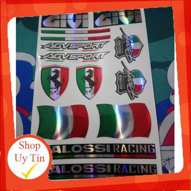 Tem tấm logo 7 màu in sẵn