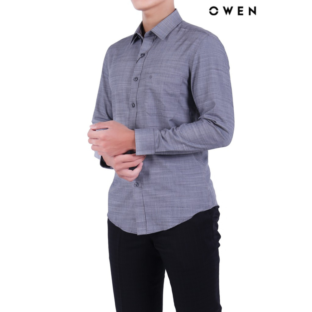 OWEN - Áo sơ mi nam Dài tay form Slim Fit Màu trung tính chất liệu Bamboo - AS20696DT