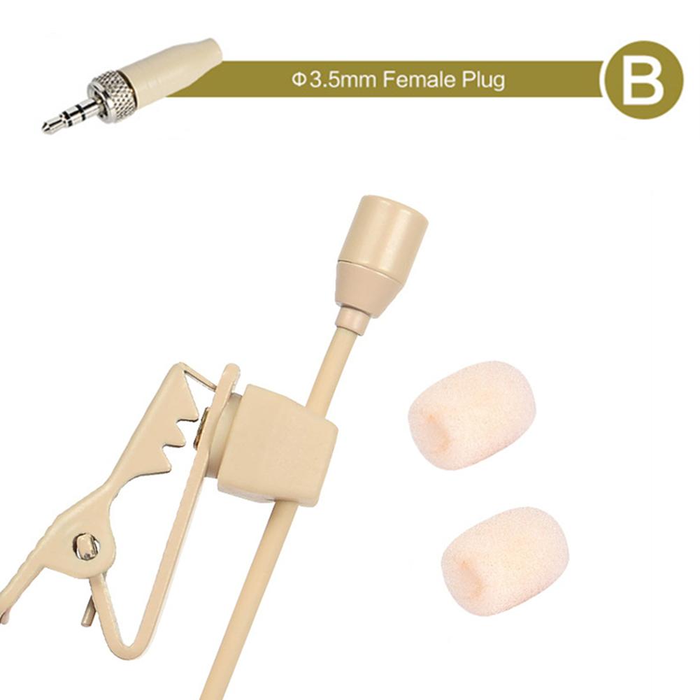 Micro Lavalier 3.5mm Màu Be 3 Chân 4 Chân XLR Kẹp Ve Áo Cho Shure Không Dây Dành Cho Sân Khấu Nhà Thờ Giảng Viên Micropho Màu sắc: A