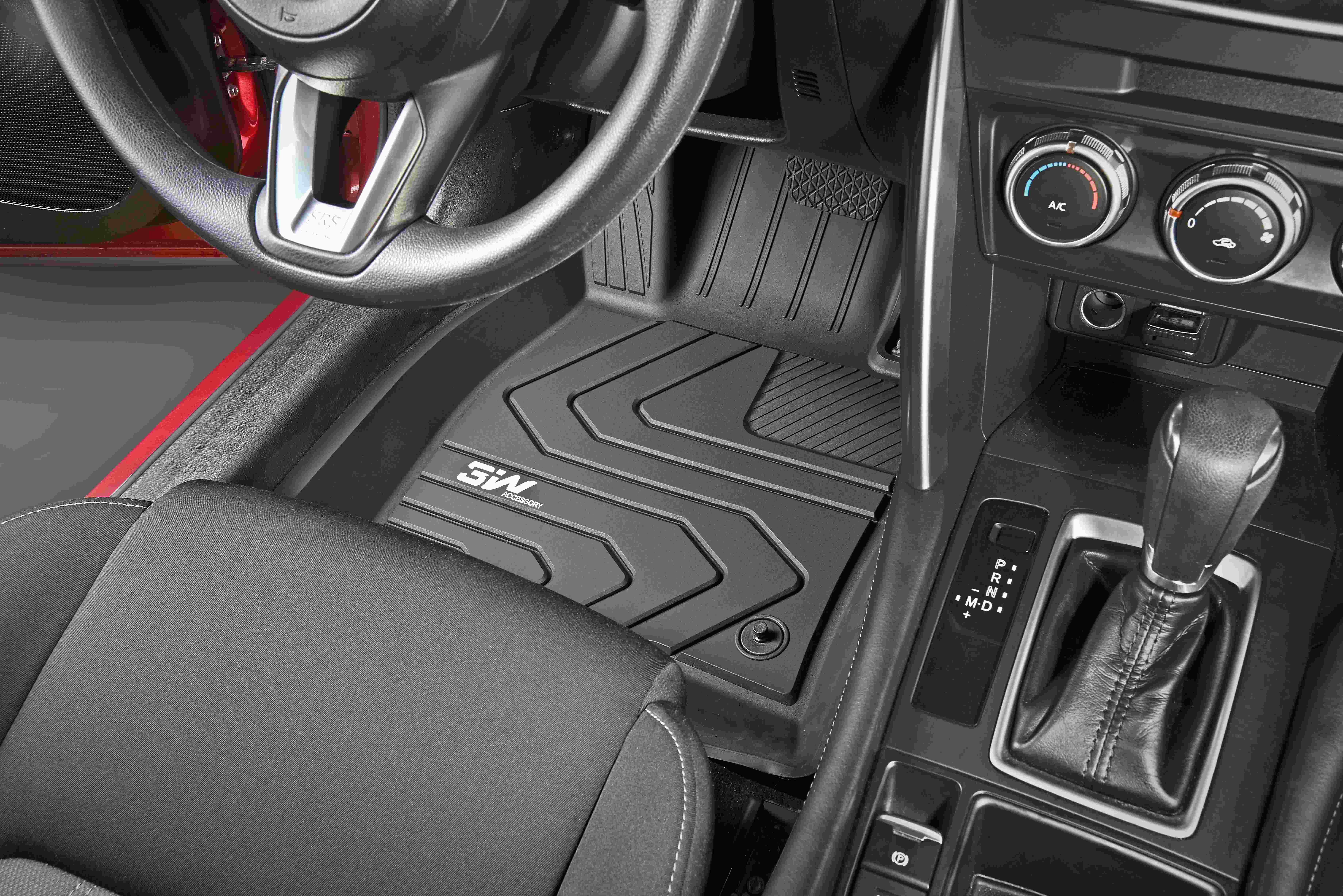 Thảm lót sàn xe ô tô dành cho MAZDA 6 ATENZA 2013- đến nay Nhãn hiệu Macsim 3W chất liệu nhựa TPE đúc khuôn cao cấp - màu đen