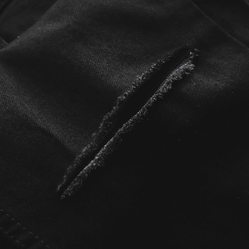 Quần jean nam rách gối dáng baggy ống suông rộng vải jeans cao cấp