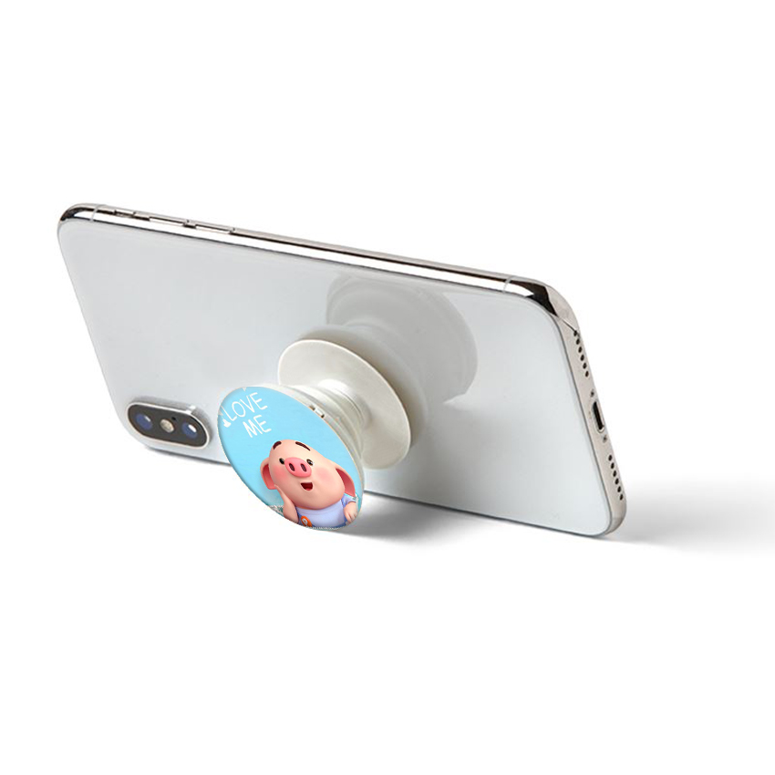 Gía đỡ điện thoại đa năng, tiện lợi - Popsockets - In hình PIG 18 - Hàng Chính Hãng