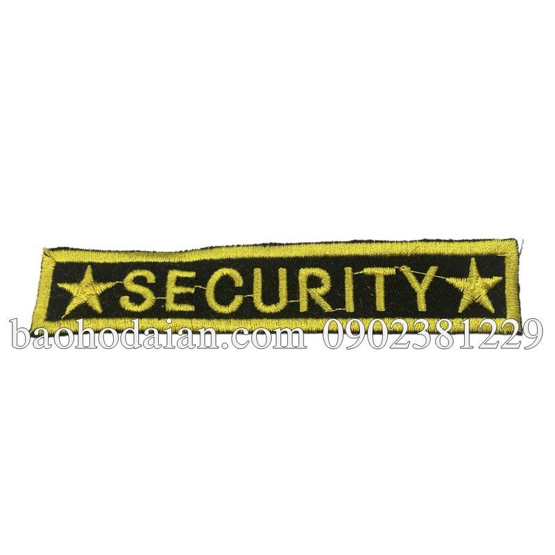 Logo bảo vệ, logo Security thêu sẵn may lên áo
